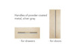 Move Upp Tall Cabinet with Doors & Cubbies Handles