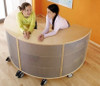 Move Upp Quadrant Curved Bookshelf - Metal Outside Radius