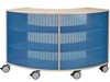 Move Upp Quadrant Curved Bookshelf - Metal Outside Radius blue