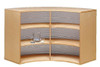 Move Upp Quadrant Curved Bookshelf - Metal Outside Radius inside