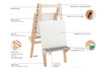 Children's Short 2-Sided Wooden Easel, Height-Adjustable 1