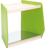 Grow.upp Trapezoid Wide Cabinet with Floor Mirror Green