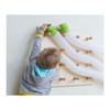 HABA Pro Wooden Balls for Velcro Ball Run, 6-Piece Set, kid playing with the wooden balls and velcro ball run game.