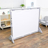 Children's Factory Elements Big Screen Glacier Gray PlayPanel, a large, versatile gray play panel with a sturdy frame and screen surface for children's activities.