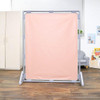 Children's Factory Elements Big Screen Clay PlayPanel, pink fabric classroom divider for children's play and activities.