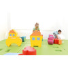 Moje Bambino Play Elements for Play Corner Mats, colorful foam play blocks and mats for children's play area with kids playing