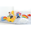 Moje Bambino Play Elements for Play Corner Mats, colorful foam play structures shaped as animals and rainbows for children to enjoy