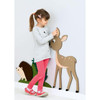 Moje Bambino Deer Sensory Wall Decor, a brown deer with large eyes and pink accents, children's wall decoration for sensory and play area.
