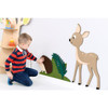 Moje Bambino Deer Sensory Wall Decor, wooden deer and hedgehog wall decor with felt leaves for children's sensory room.