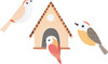 Birds Wall Decor orange