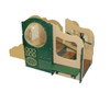 Strictly For Kids Infant Toddler Deluxe Transitional Dream Playground, Natural, with a transparent tunnel, climbing walls, and safety railings designed for young children. Strictly For Kids Infant Toddler Deluxe Transitional Dream Playground, Natural, with a transparent tunnel, climbing walls, and safety railings designed for young children.