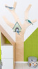 Moje Bambino Woodland Tree Wall Decor, wooden tree wall decoration with bird and birdhouse designs for children's room decor.