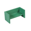 Children's Factory ADAPTA-BENCH - Green, a sturdy green plastic children's bench ideal for indoor and outdoor play areas and classrooms.