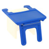 Children's Factory Edutray - Turn Cube Chair Into Desk, blue plastic children's educational activity and seating tray that transforms from a cube chair into a desk.