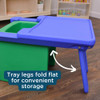 Children's Factory Edutray - Turn Cube Chair Into Desk, versatile children's educational activity tray with foldable tray legs for easy storage.