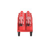 Angeles 6 Passenger BYE BYE BUGGY Never Flat "Fat Tire", Red Stripes, red compact buggy with six seats and red striped fabric seat covers.