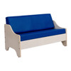 Angeles Everyday Kid's Lounge Set - Blue Cushions - Assembled, a children's lounge sofa with a wooden frame and bright blue cushioned upholstery.