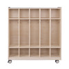 Mobile 5-Section Locker with Shoe Storage - RTA