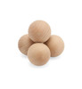 LiteZilla MagWiz Magnetic Wall Wooden Balls, four natural wood balls stacked together on a white background.