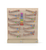 LiteZilla KidWorx™ Melody Magic Xylophone Wall Marble Run, colorful wooden marble track and xylophone in a beige pegboard display.
