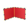 Children's Factory Corner Big Screen Play Panel, vibrant red and yellow play panel with blue accents, available in 4 colors for children's play and safety.