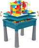 Double-Sided Kids Activity Table with Storage, 105pcs Marble Run Building Blocks, 5-in-1 Multi Activity Play Sand Water Eating T
