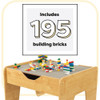 Reversible Wooden Activity Table with 195 Building Bricks 2