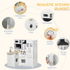 Large Corner Play Kitchen with Full Set of Appliances for a Modern Day Pretend Kitchen, Tons of Storage, Corner Play Kitchen Set