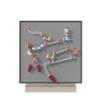 LiteZilla MagWiz Magnetic STEM Kinetics Wall Ball Run - 5x5, a colorful interactive wall game with magnetic tubes, pipes, and connectors designed for educational play and physics learning.