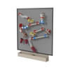 LiteZilla MagWiz Kinetics Magnetic Wall Ball Run - 5x5, interactive wall-mounted educational toy with colorful tubes, pulleys, and counters designed to demonstrate physics principles through kinetic ball movement.