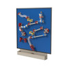 LiteZilla MagWiz Kinetics Magnetic Wall Ball Run - 5x5, colorful educational kinetic wall ball run with magnetic components on a blue board for STEM learning and motor skills development.