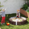 Round Plastic Sandbox with Seats & Cover 1