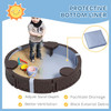 Round Plastic Sandbox with Seats & Cover 3
