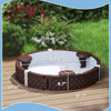 Round Plastic Sandbox with Seats & Cover 4