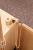Jonti-Craft Hub Connector for KYDZ Suite® Classroom Dividers - 4 sizes, close-up of connector pieces attaching classroom dividers to metal support poles.