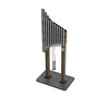 Freenotes Griffin Outdoor Chime Set, a large outdoor musical instrument with metal chimes suspended on a stand for melodic outdoor soundscapes.