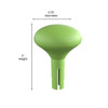 Flash Furniture Bright Beginnings Pastel Jumbo Peg Accessory Pack for Modular STEAM Wall Systems, green plastic peg with 0.75-inch diameter and 2-inch height.
