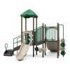 World Klass Play Double Rush Commercial Playground Structure, a multi-level playset with slides, climbing areas, and interactive elements for kids' outdoor play.