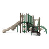World Klass Play Twin Falls Commercial Playground Structure, play structure with slide, climbing elements, and safety railings for children’s outdoor play.