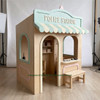 Police Station Wooden Playhouse w/Awning & Furniture - Indoor or Outdoor