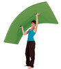 HABA Pro Safety Fall Protection Mats, woman holding a large green safety mat above her head.