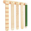 Moje Bambino Hanger for 5 Balance Boards, five wooden balancing board hangers with different textured surfaces for children