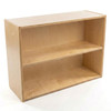 Playscapes Nordic Scandinavian Bookcase - Select Stain Color, wooden bookcase with two open shelves and a natural finish.