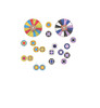 LiteZilla Kidworx™ Kaleido Colors Wall Activity, colorful spinning wheels and matching tokens for children to play and learn colors and patterns.