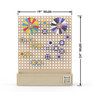 LiteZilla Kidworx™ Kaleido Colors Wall Activity, educational wooden wall activity board with colorful gears, rotating wheels, and hexagonal patterns for children