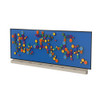 LiteZilla MagWiz Magnetic Sensory Gears STEM Wall Activity - 15x5, colorful magnetic gears arranged on a blue wall for educational and sensory play.