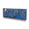 LiteZilla MagWiz Magnetic STEM Kinetics Wall Ball Run - 15x5, a large interactive wall-mounted kinetic ball track with multiple bends, chutes, and magnetic elements for educational and entertainment purposes.