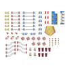 LiteZilla MagWiz Kinetics Magnetic Wall – 65 Piece Add-On Package, colorful plastic and metal building pieces for STEM educational fun and creative construction.
