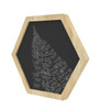 LiteZilla Multi-Sensory Hexagon Panel - Constellation Reveal - XL, a wooden hexagon sensory panel featuring a starry constellation design on a black background.
