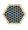 LiteZilla Multi-Sensory Hexagon Panel - Hex-A-Glow Classic, illuminated honeycomb-patterned sensory panel with wooden frame.